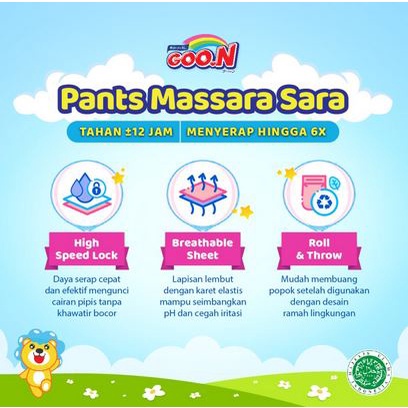 Popok Bayi Goon Premium Massara Sara Pants Tipe Celana L24 L 24 Jumbo