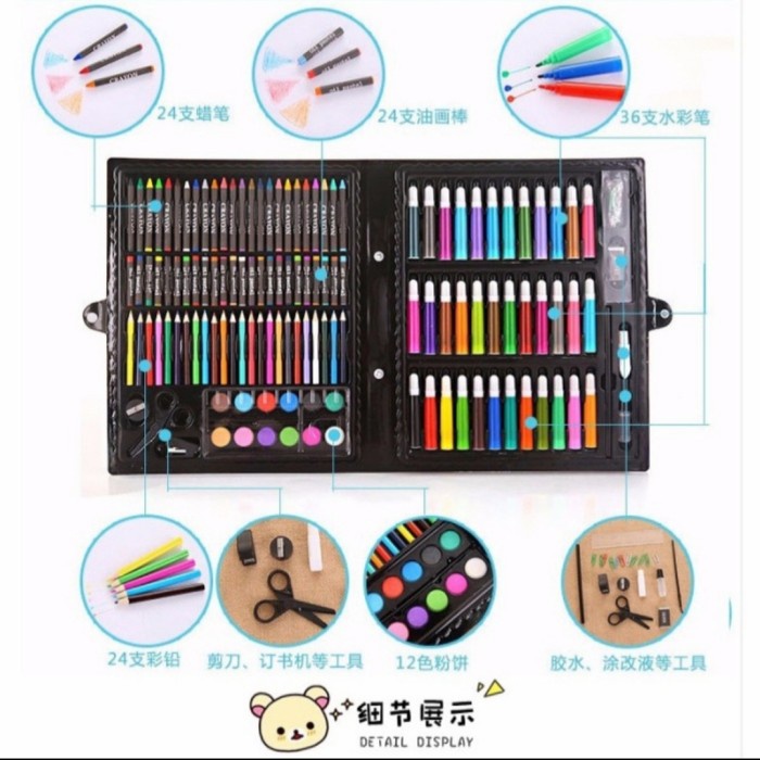 

Berkualitas Art Set Crayon Pensil Warna Cat Warna 150 Pcs Limited