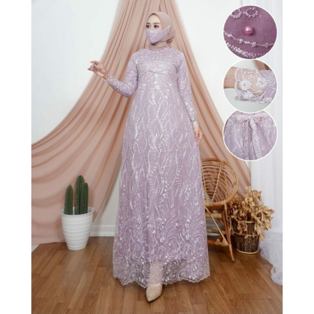 GAMIS RATU / GAMIS BRUKAT / GAMIS PESTA / KEBAYA MODERN / KEBAYA BRUKAT / OUTFIT BAJU PESTA KEKINIAN / JN