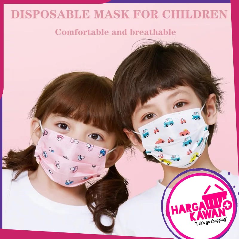 Masker anak 3 ply Sekali Pakai Bisa Pilih Karakter