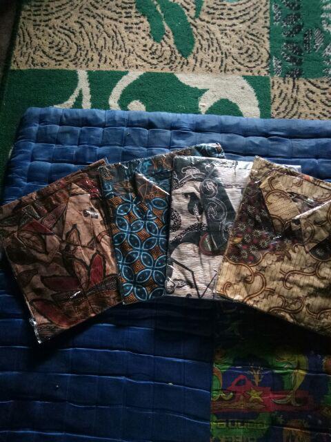 Kemeja Batik Hrb026 Kenongo Kemeja Tosca Pendek Pekalongan Padi M L Xl Sogan Tulis Asifa Batik Padi