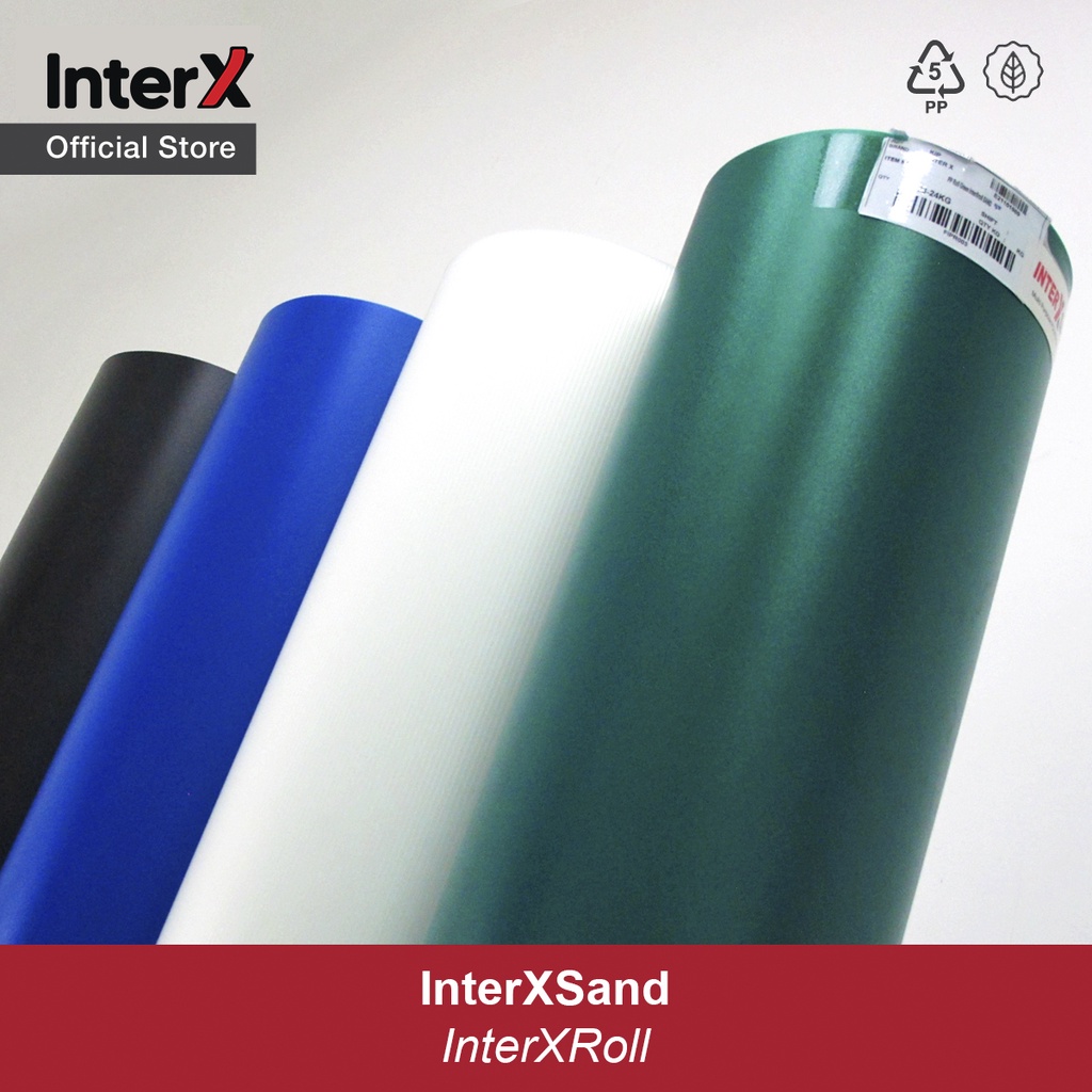 InterX PP Fiber Roll Penutup Pagar Tekstur Sand Polos