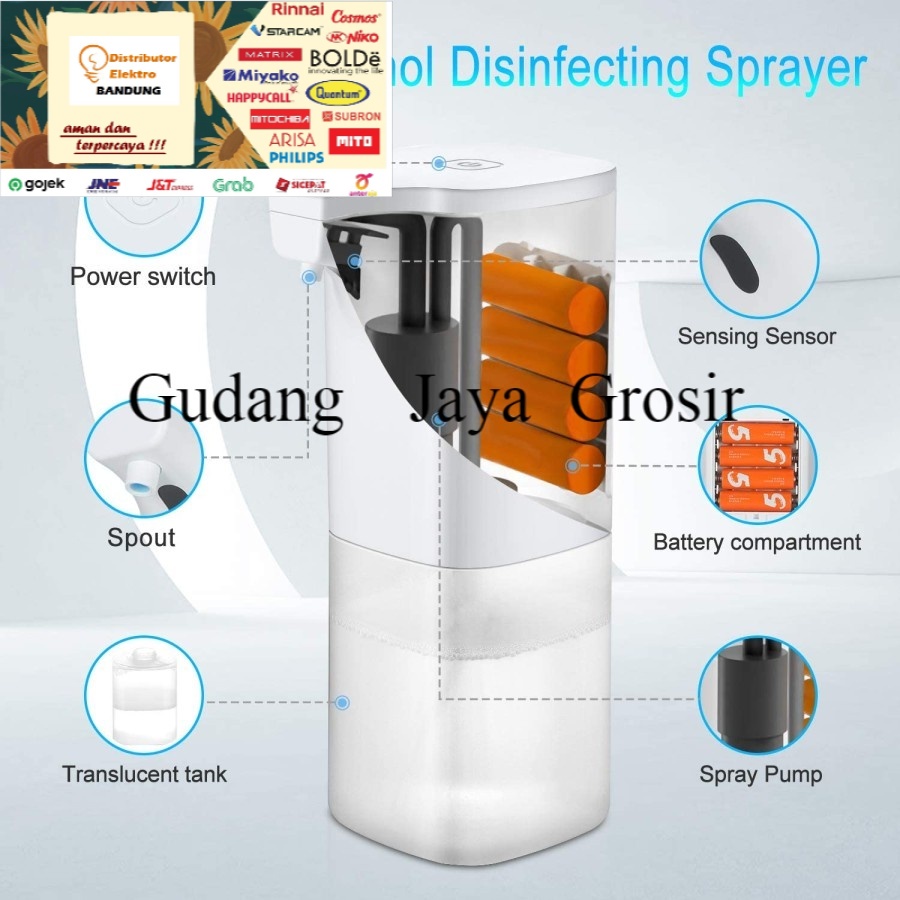 DISPENSER ATAU TEMPAT SABUN OTOMATIS /TOUCHLESS DISPENCER HAND SANITIZER SPRAY