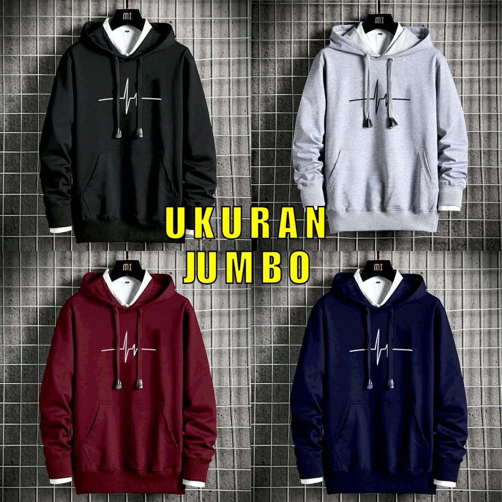 ASGARD777 - SWEATER Hoodie DETAK TERBARU JUMBO / switer pria terbaru / sweater / lengan panjang / Hoodie cowok