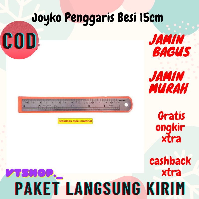 

V331 - Joyko Ruler Stainless 15cm / Penggaris Besi / Penggaris 15cm