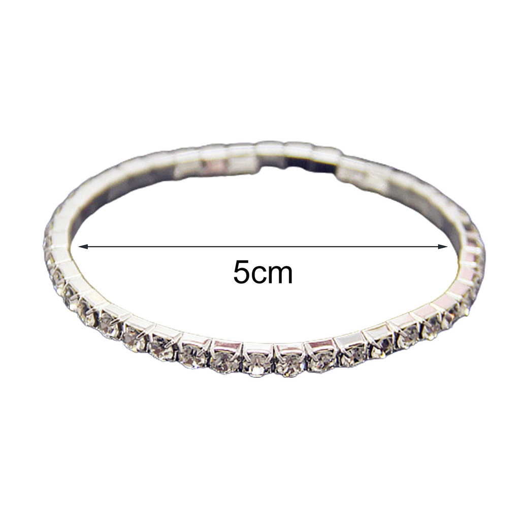 Hu Hu Hu Hu Hu Alat Bantu Pasang Kacamata♡ Gelang Tangan Berlian Imitasi Stretch Multi Baris Untuk Pengantin Wanita