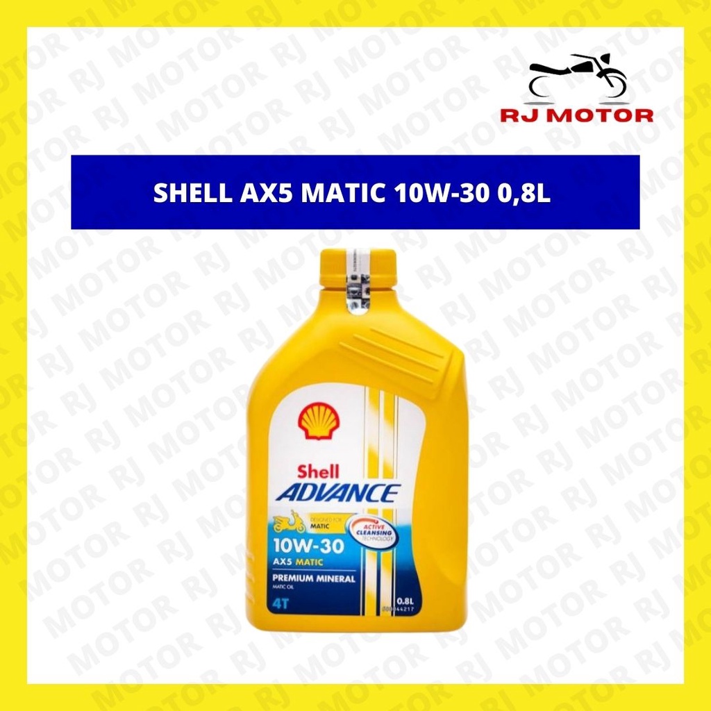 OLI SHELL AX5 MATIC 4T 10W 30 0,8 L OLI MOTOR ASLI SHELL