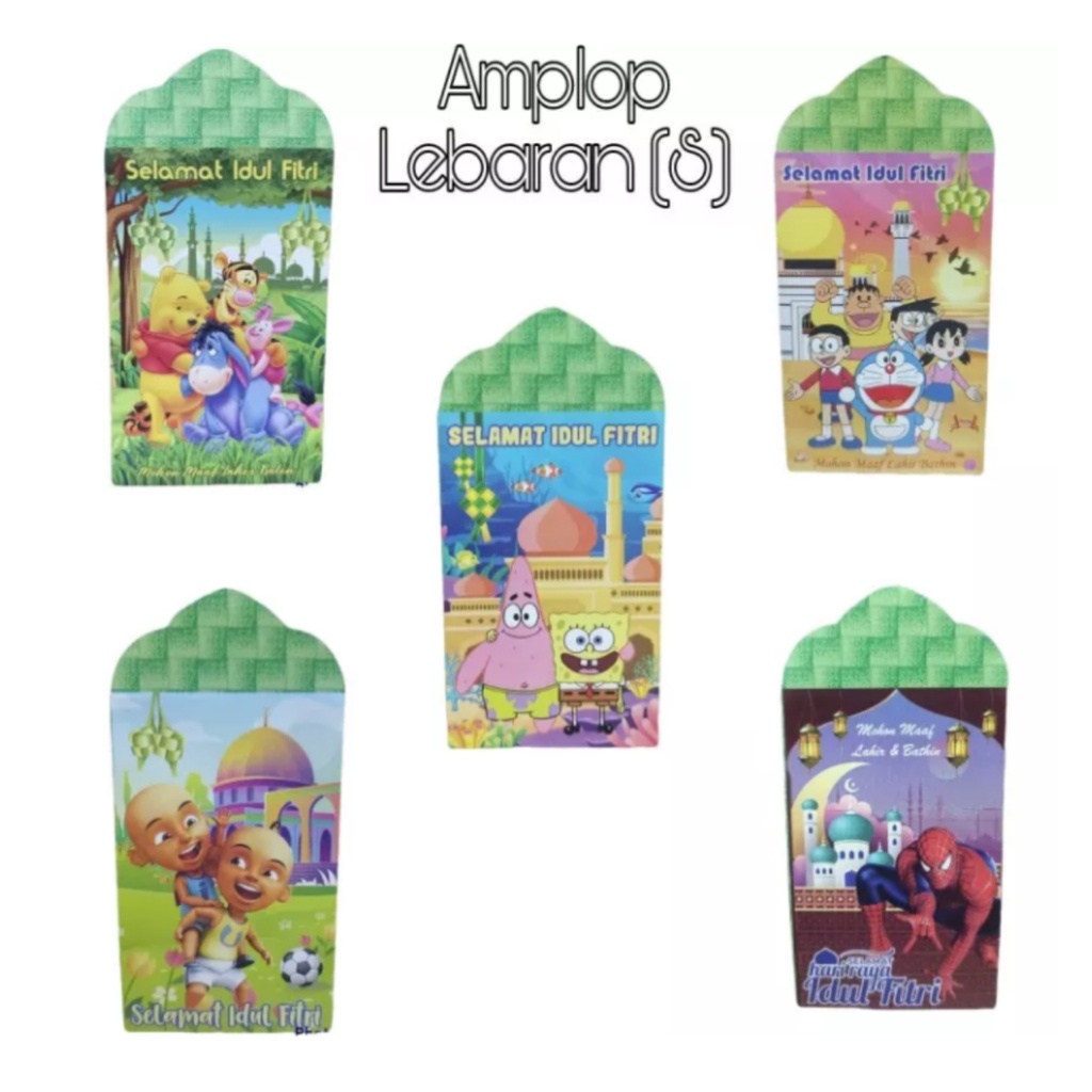 

Amplop Lebaran Idul Fitri UKURAN S / Angpao Idul Fitri Amplop karakter KARTUN ISI 8