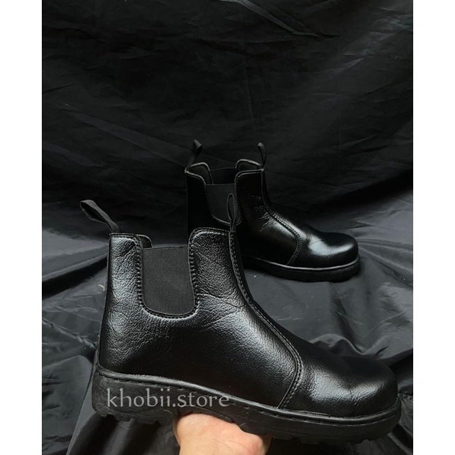 sepatu safety boots tinggi / sepatu safety kerja proyek kulit