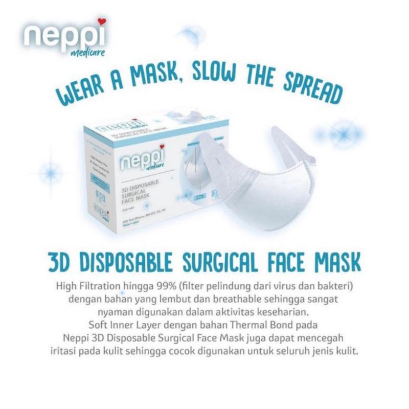 NEPPI MEDICARE 3D FACE  MASK (30pcs)