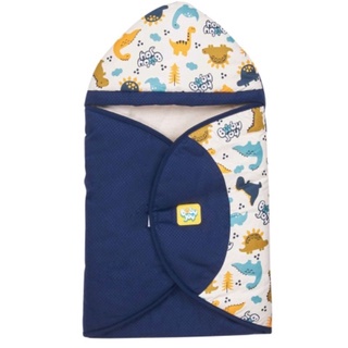 Baby Joy Baby Blanket Selimut Topi Bayi Little Dino Series - BJB 5019 Motif Dino Giftset Kado Kelahiran Bayi