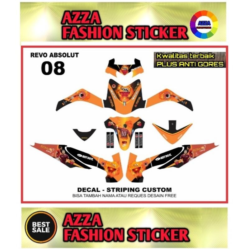 Sticker Striping Decal Revo Absolute, Sticker Decal Honda Revo Absolute, Sticker Revo Absolute 08