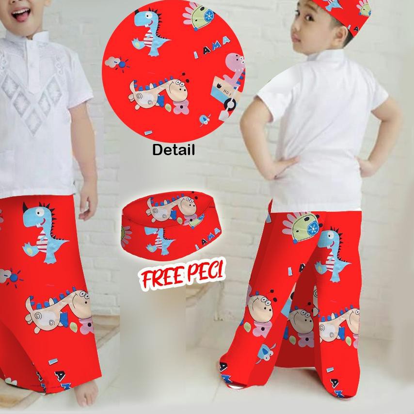 FRESHH Sale Sarung Celana Anak Instan Karakter Wadimor Free Peci kartun UTS**