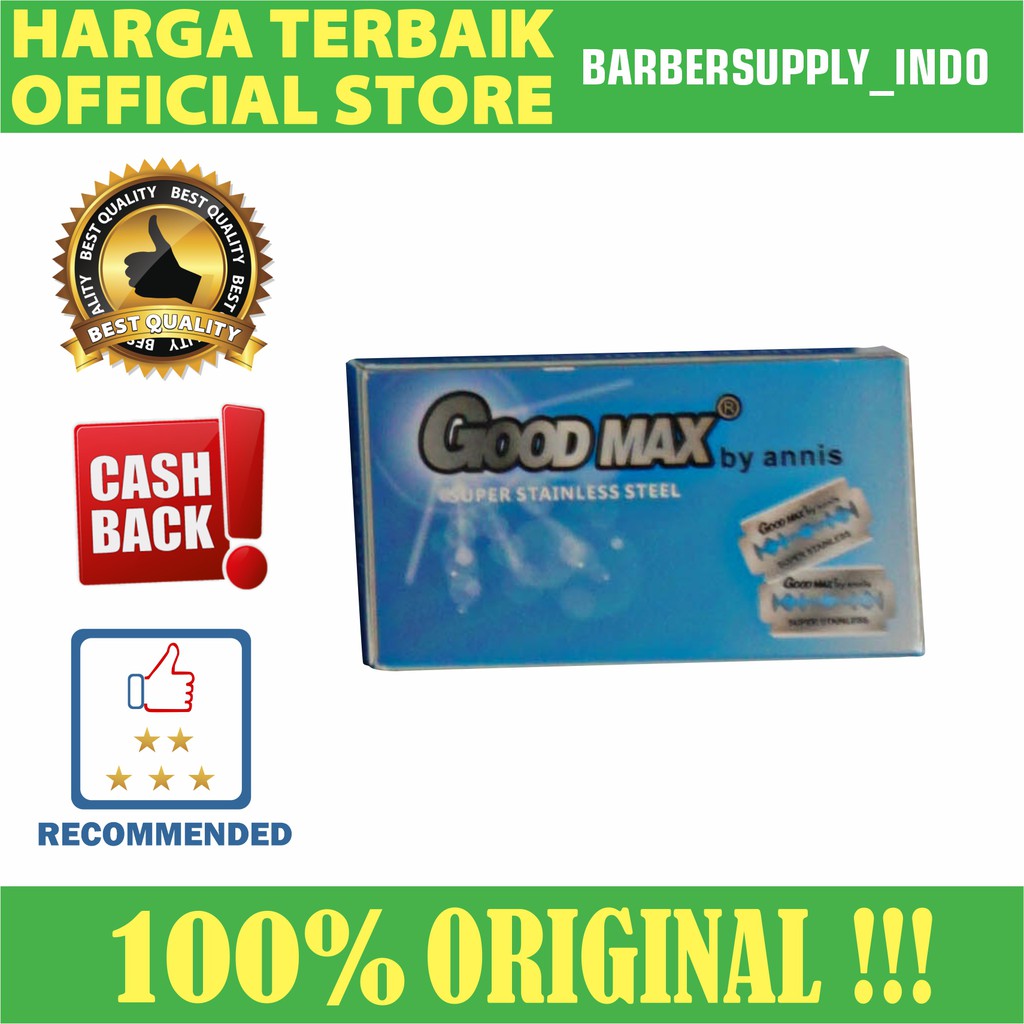 PISAU SILET RAZOR GOOD MAX BARBER PANGKAS SALON ISI 5 PCS SILET