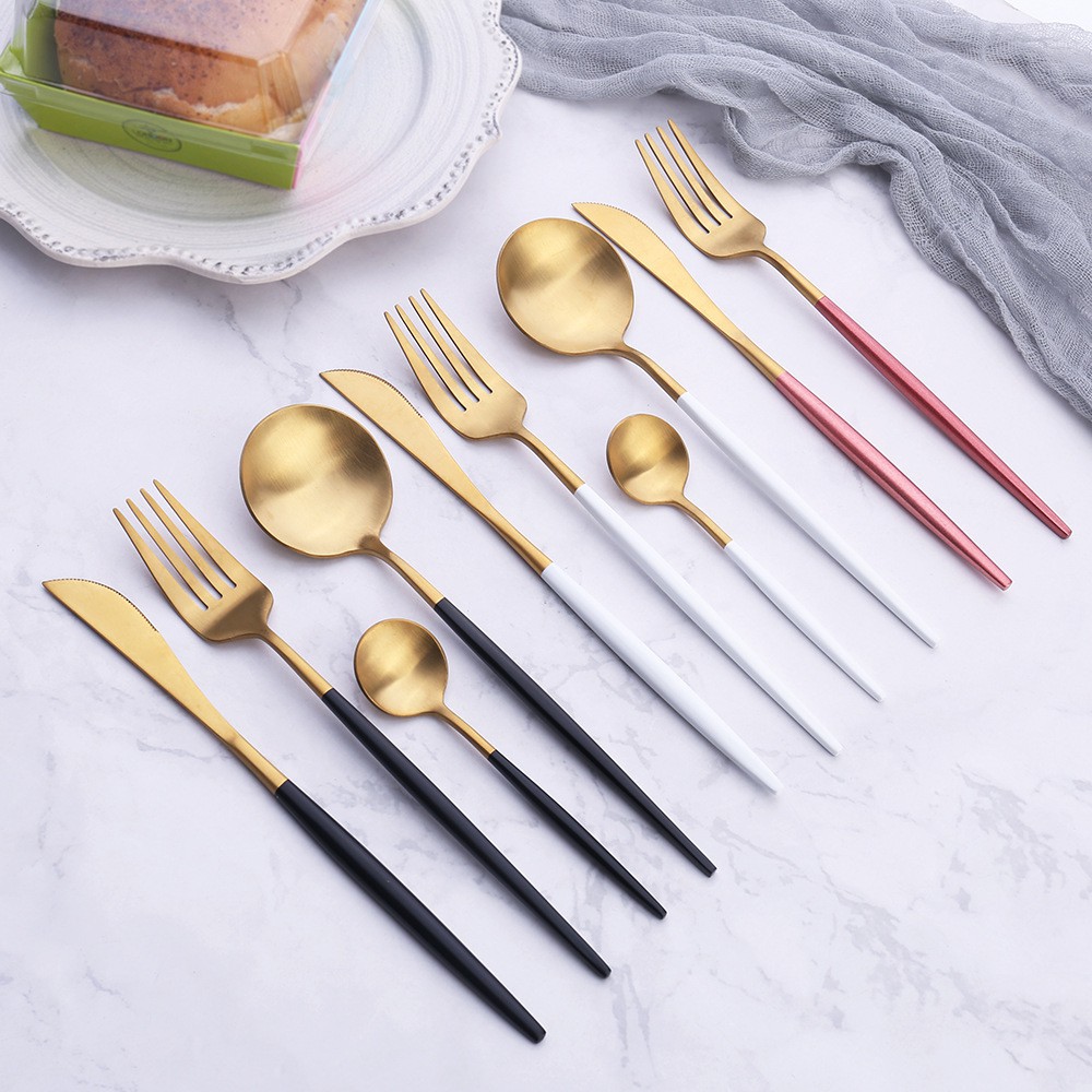 [SATUAN] Cutlery Set Sendok Garpu Pisau Alat Makan Mewah | Shopee Indonesia