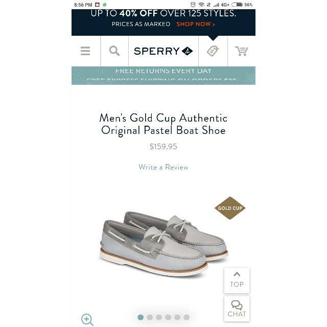 Sperry Topsider gold cup Pastel original