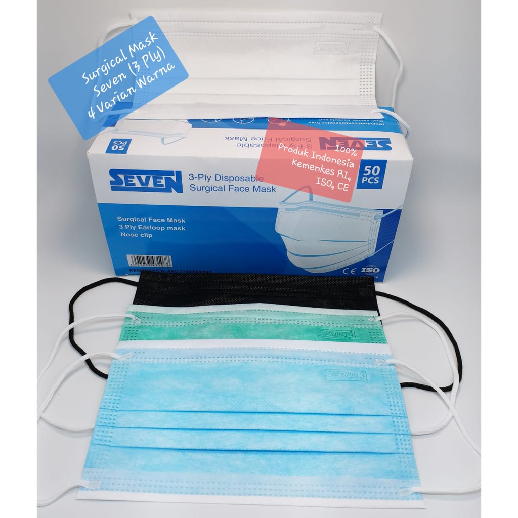 seven 3ply surgical earloop masker (50pcs)