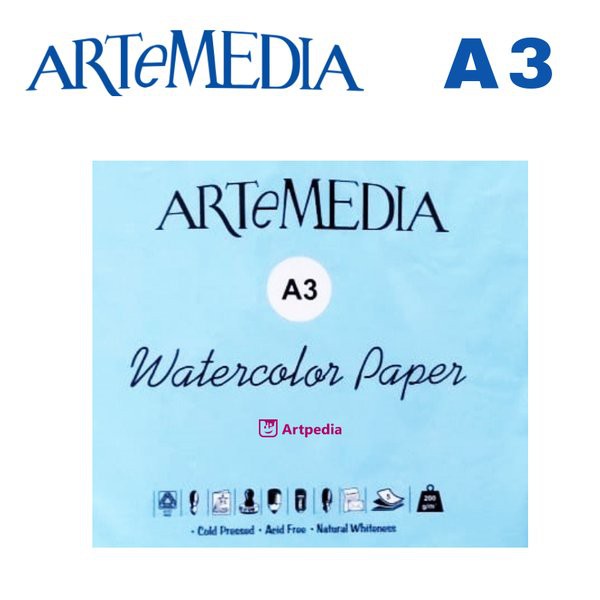 

Produk Eksklusif Artemedia Watercolour Paper A3 isi 5 lembar - Kertas Khusus Cat Air A3 Diskon