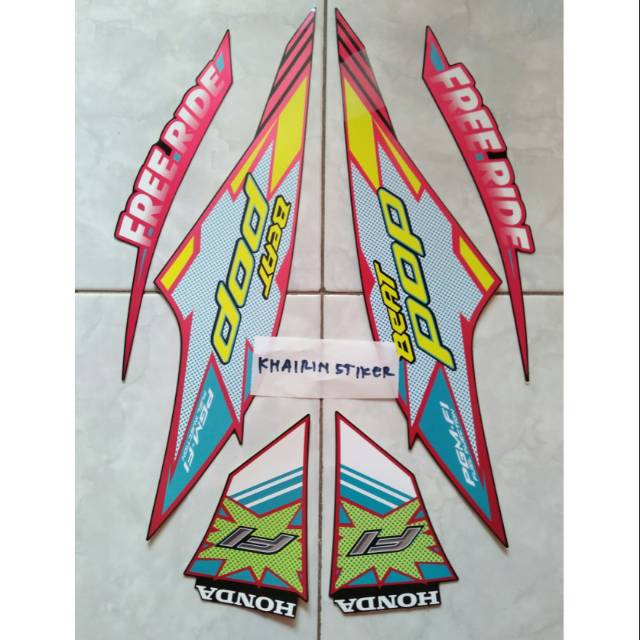 Striping beat pop freeride hitam ful original