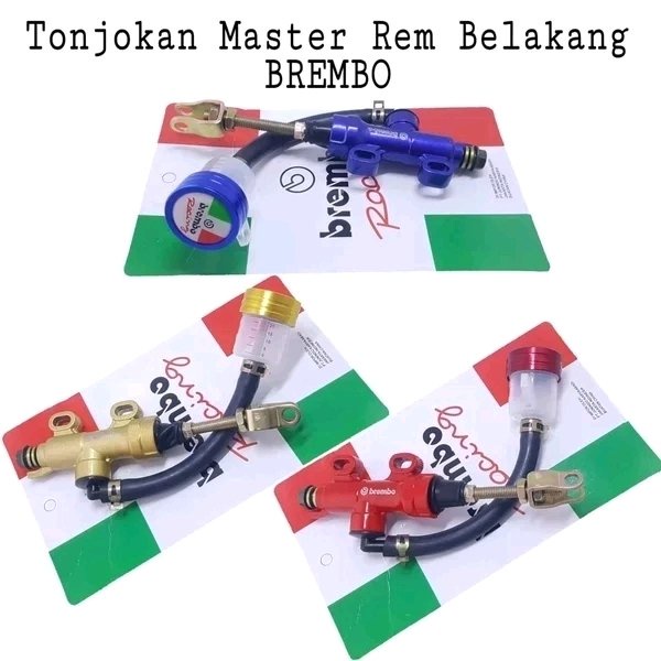 Tonjokan Master Rem Belakang 8REM80 Plus Selang Rem 60cm Universal Untuk Semua Motor MEGA PRO, Vixion, Satria fu, Sonic 150, Ninja, Cb150, R15, GSX, Xabre, Mx king, R15, ninja 250, fi cbr250rr, r25, cb, byson, jupiter mx king