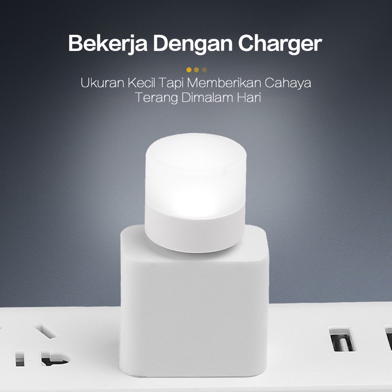 Lampu LED USB Mini Night Light Lampu Baca Tidur Travel Portable Kecil