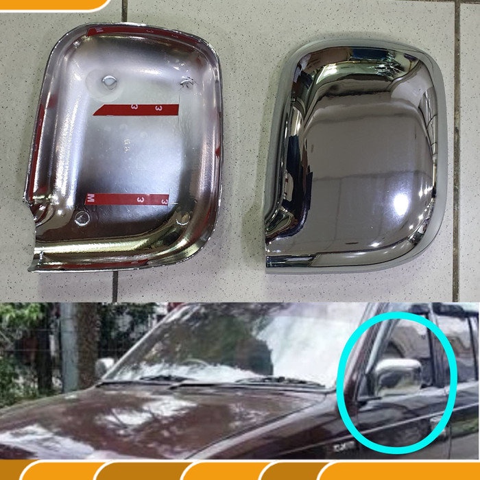 MIRROR Cover TUTUP spion TOYOTA KIJANG NEW KAPSUL LGX 1997 sampai 1999 CHROME CROME Variasi_Motor&mo