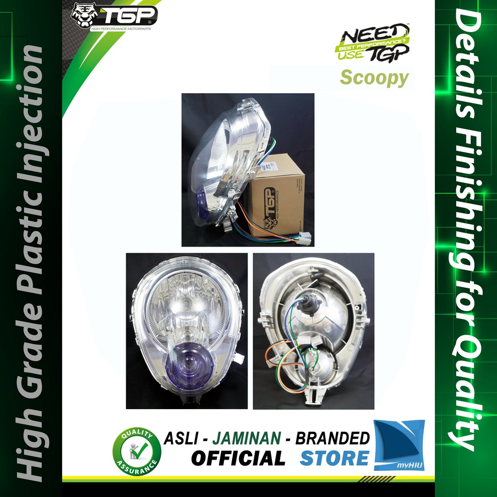 Reflektor / Lampu Depan Honda Scoopy KOMPLIT - Front Lamp Assy TGP