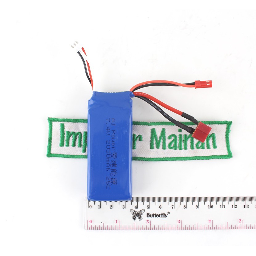 Baterai Lipo 2s 7.4V 2000mAH 25C For WL 12428 12428B 10428 10428A ...