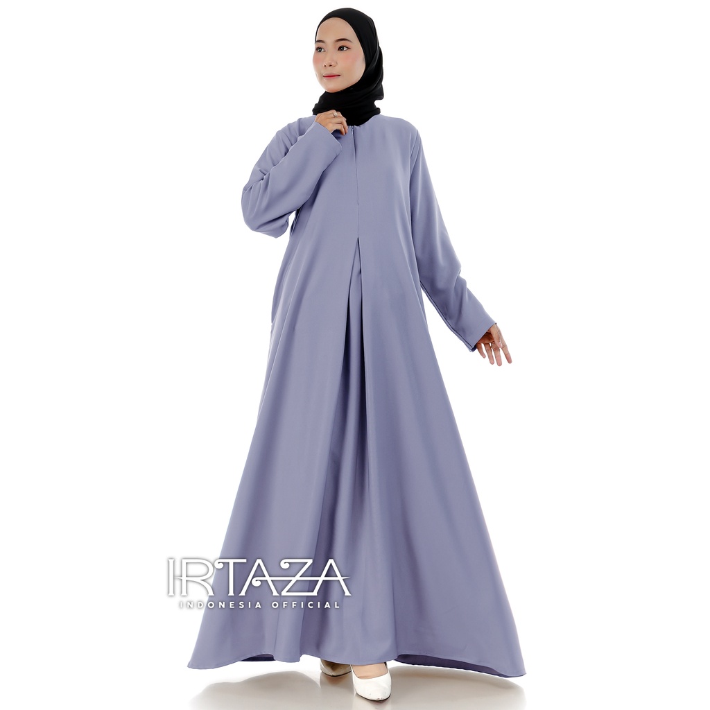 Gamis Abaya Polos Rainbow Twill Shakila Dress Busana Muslimah-Abaya Denim