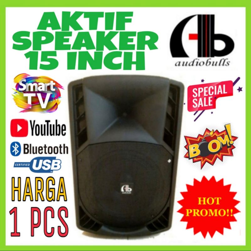 Speaker Aktif AB Audio Bulls 15 Inch Usb Bluetooth - Gŕosir - 1 Pcs