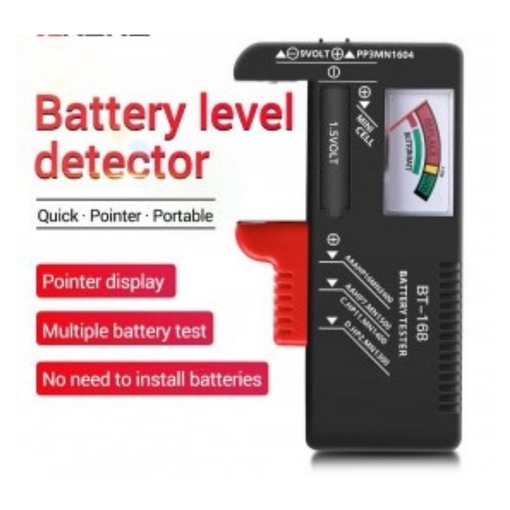 Alat Cek Tester Isi Baterai Level Detector Digital Dan Manual Display Analog 18650 AA AAA 111107