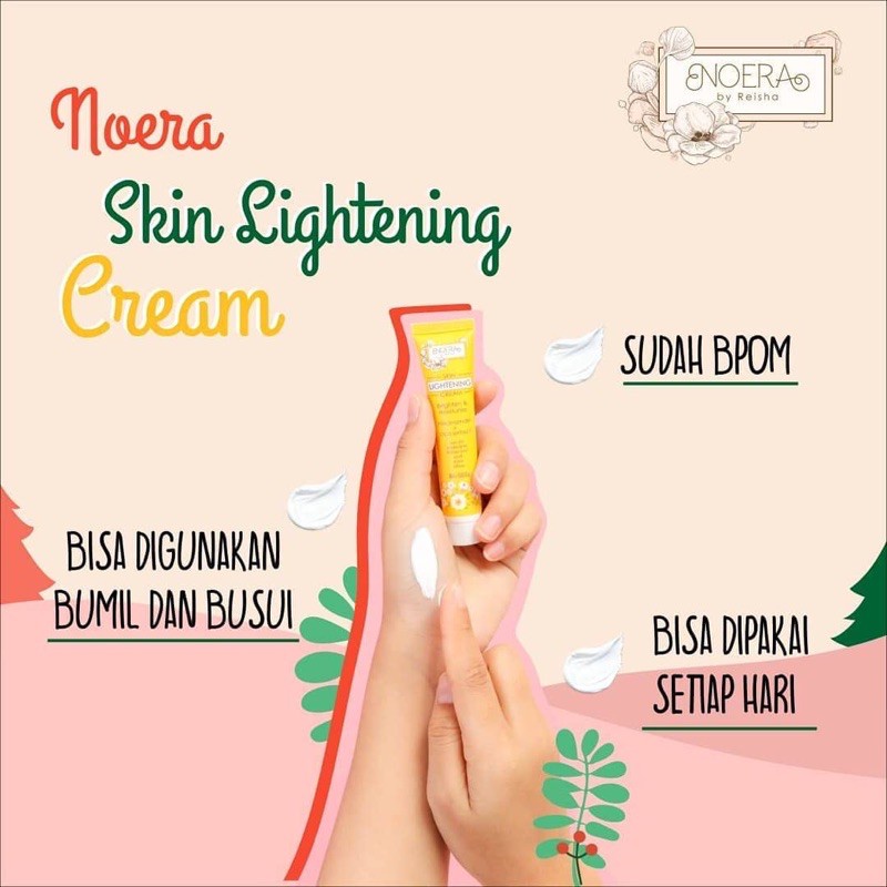 NOERA Skin Lightening Underarm Cream - Krim Pemutih Pencerah Lipatan Kulit Ketiak Selangkangan Siku