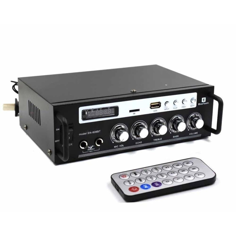 COD Amplifier FLECO AK-808BT Bluetooth Stereo Ampli + USB + FM Radio//AMPLI KARAOKE FLECO AK-808BT