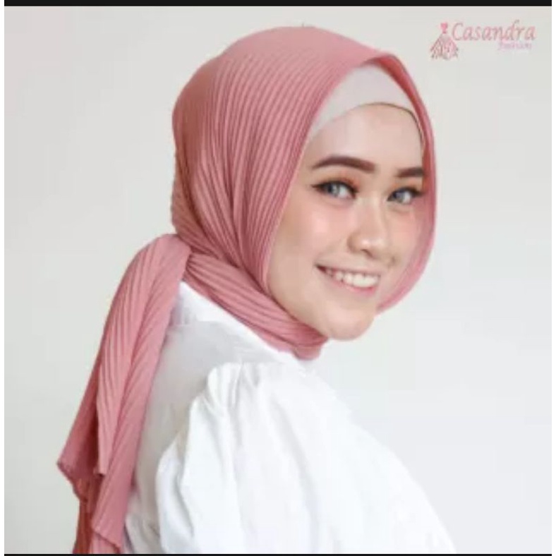 BGEMOY-Jilbab Pashmina Plisket Kekinian Murah Meriah Viral 2022 Pashmina Hits Lebaran Idul Fitri Idu
