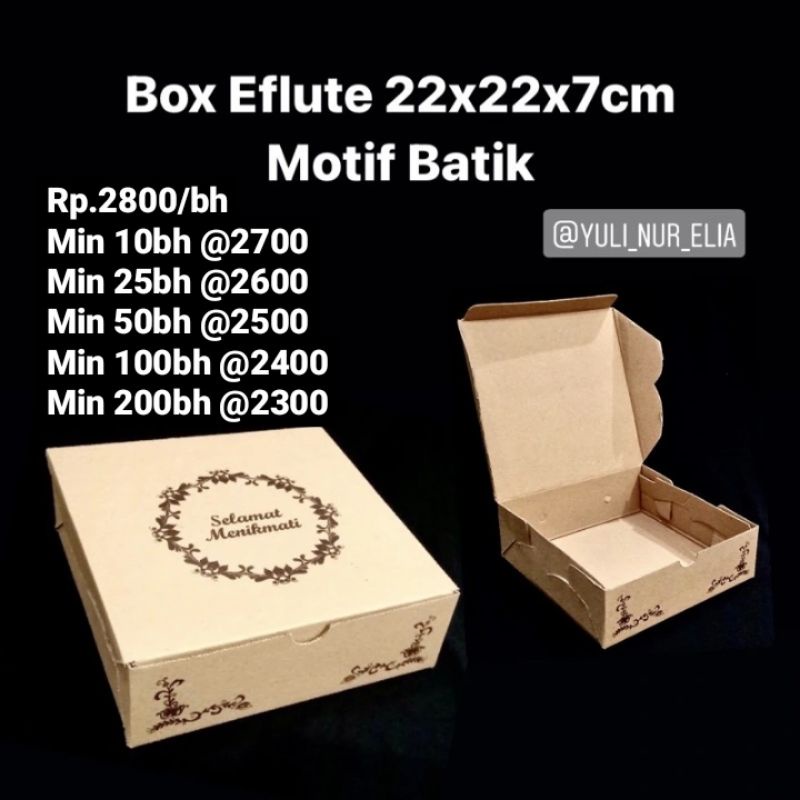 

Box Eflute 22x22x7cm Motif Batik