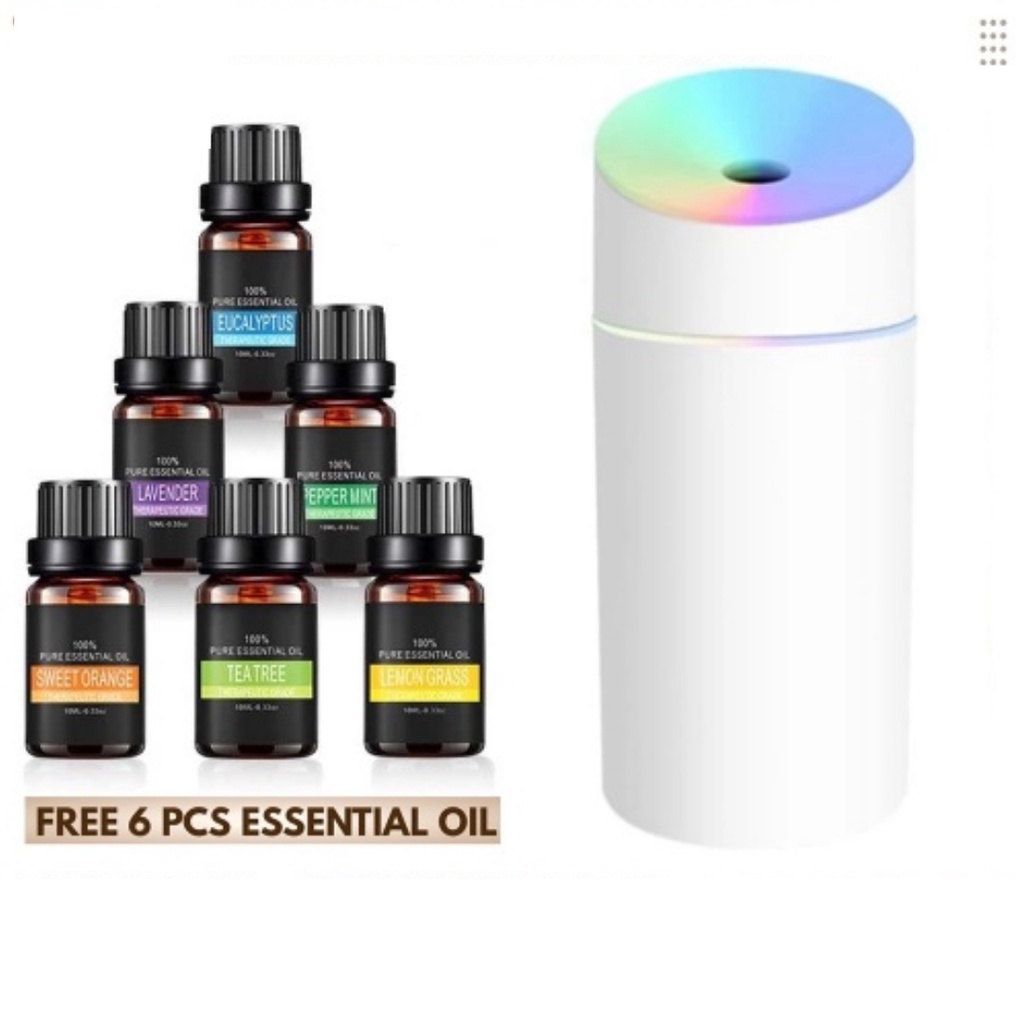 Pengharum Ruangan Aromaterapi Air Humidifier Ultrasonic Aromatherapy Diffuser 450 ml essential oil
