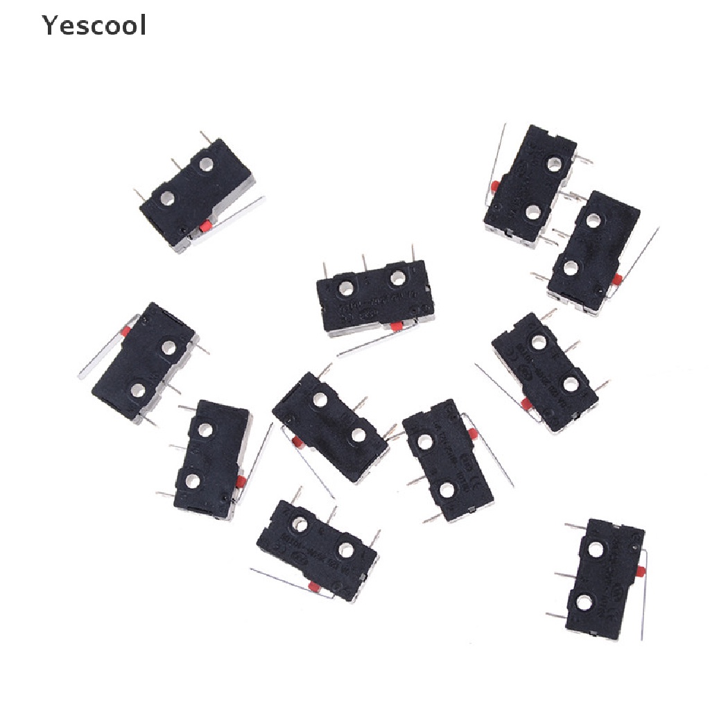 Yescool 10PCS Switch Mikro 3 Pin N / O N / C 5A 250VAC KW11-3Z