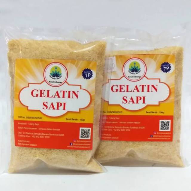 Gelatin Sapi Halal Gelatin Halus Gelatin Halal Gelatin Masker 100 Gram