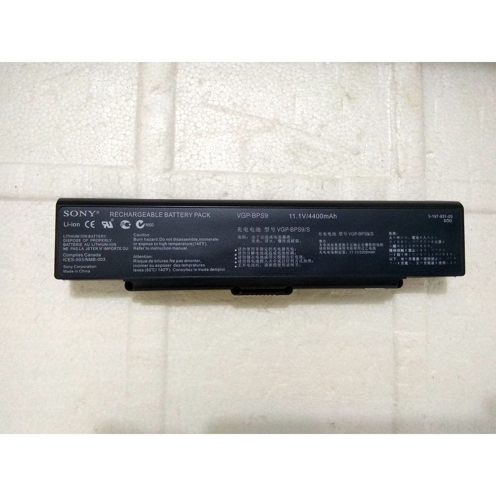 Baterai ORIGINAL Sony Vaio Vgp-Bps9/B Vgp-Bps9/S Vgn-Nr240e