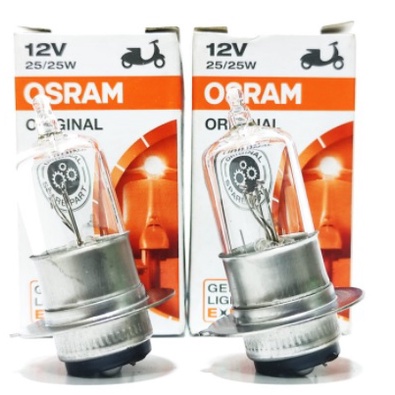 Bohlam Osram Original 12V 25/25W - Lampu Depan Motor