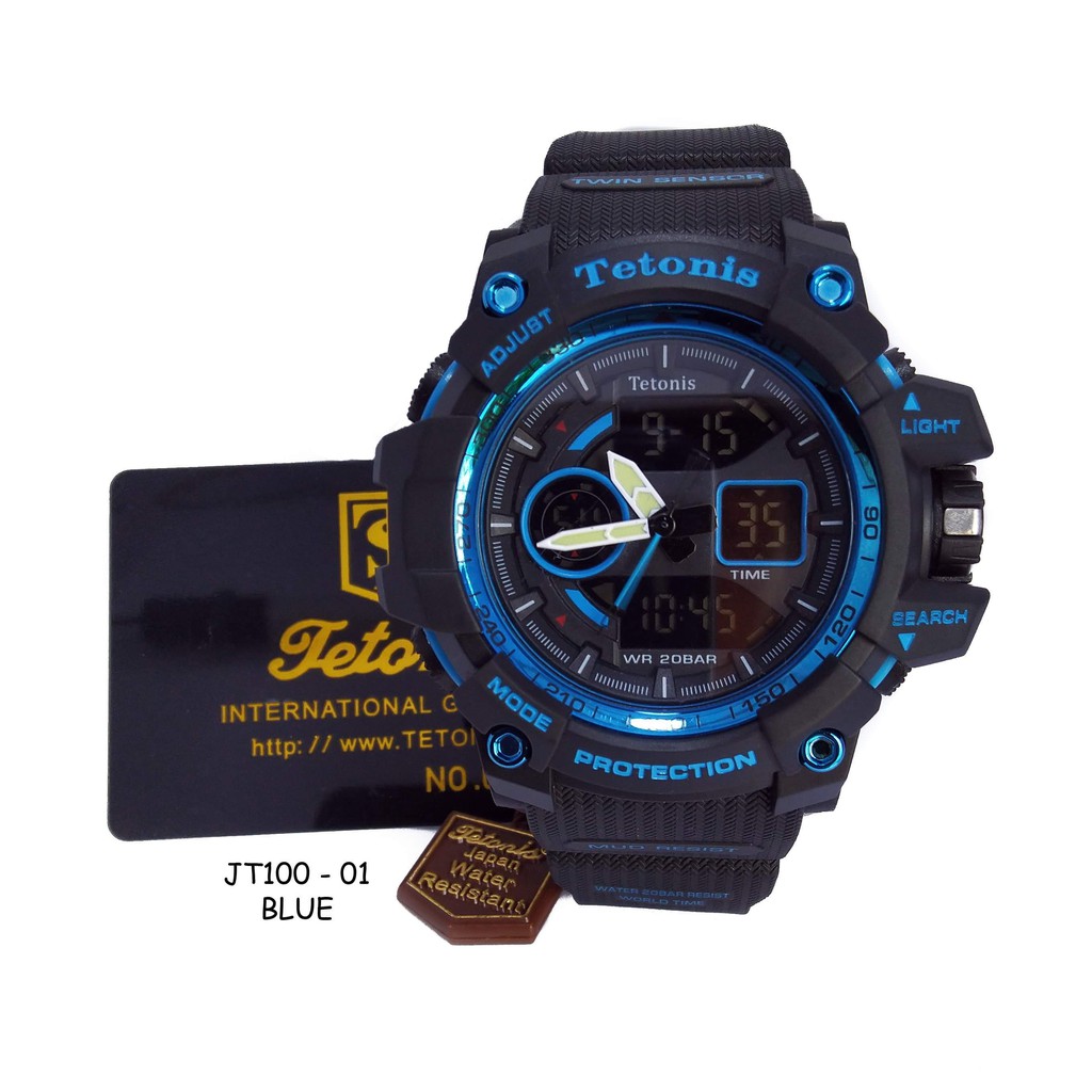 COD JAM TANGAN PRIA DUALTIME TETONIS TYPE : JT100-01