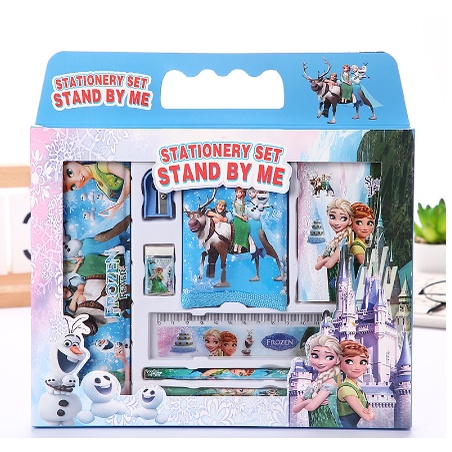 

⚡boyleexashop⚡stationary set stand by me Karakter Frozen Paket Alat tulis set 8 in 1 box anak-anak sekolah kartun pengaris kotak pencil 8in1 school
