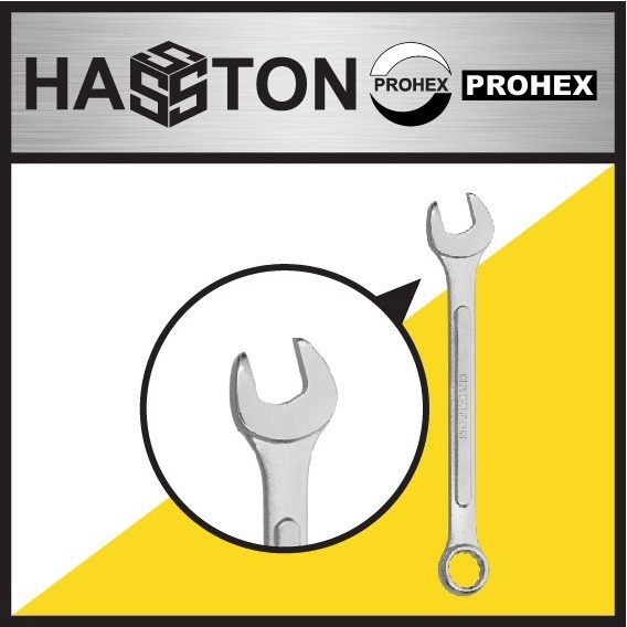 HASSTON PROHEX 1647-018 Kunci Ring Pas 18mm Combination Wrench Chrome