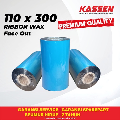 

JUAL RIBBON WAX 110 X 300 FACE OUT FO LABEL SEMICOATED THERMAL TRANSFER