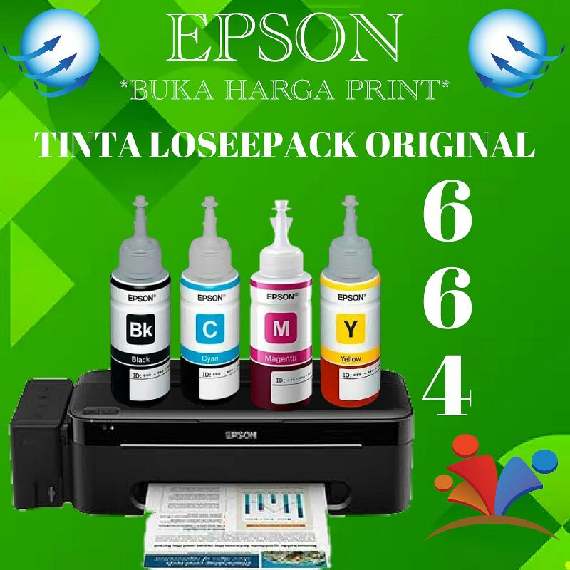 Tinta Epson 664 Original Losee pack 70ml [Tanpa Kemasan]