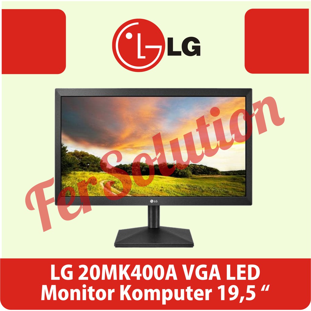 LG 20MK400A VGA LED Monitor Komputer 19.5 Inch