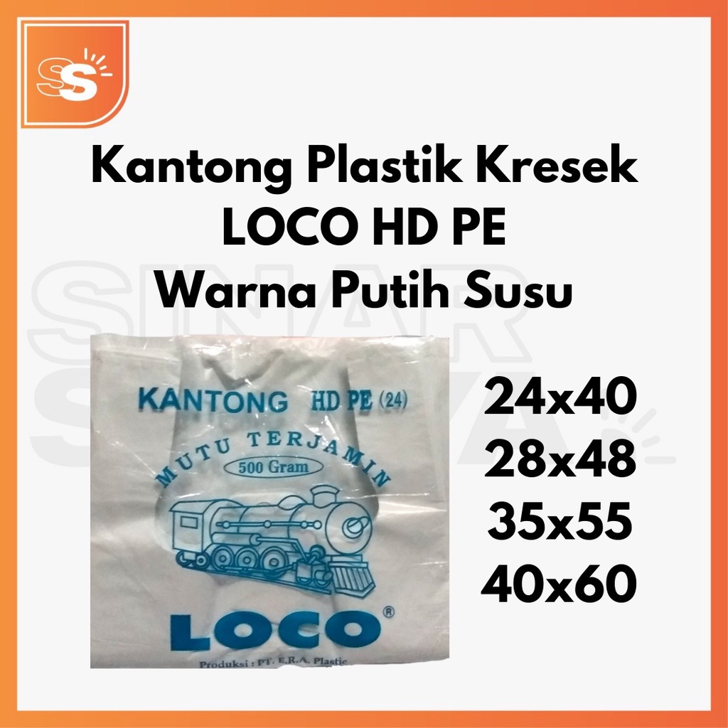 Kantong Plastik Kresek Loco Tebal HDPE Ukuran 24 - 40 500gr