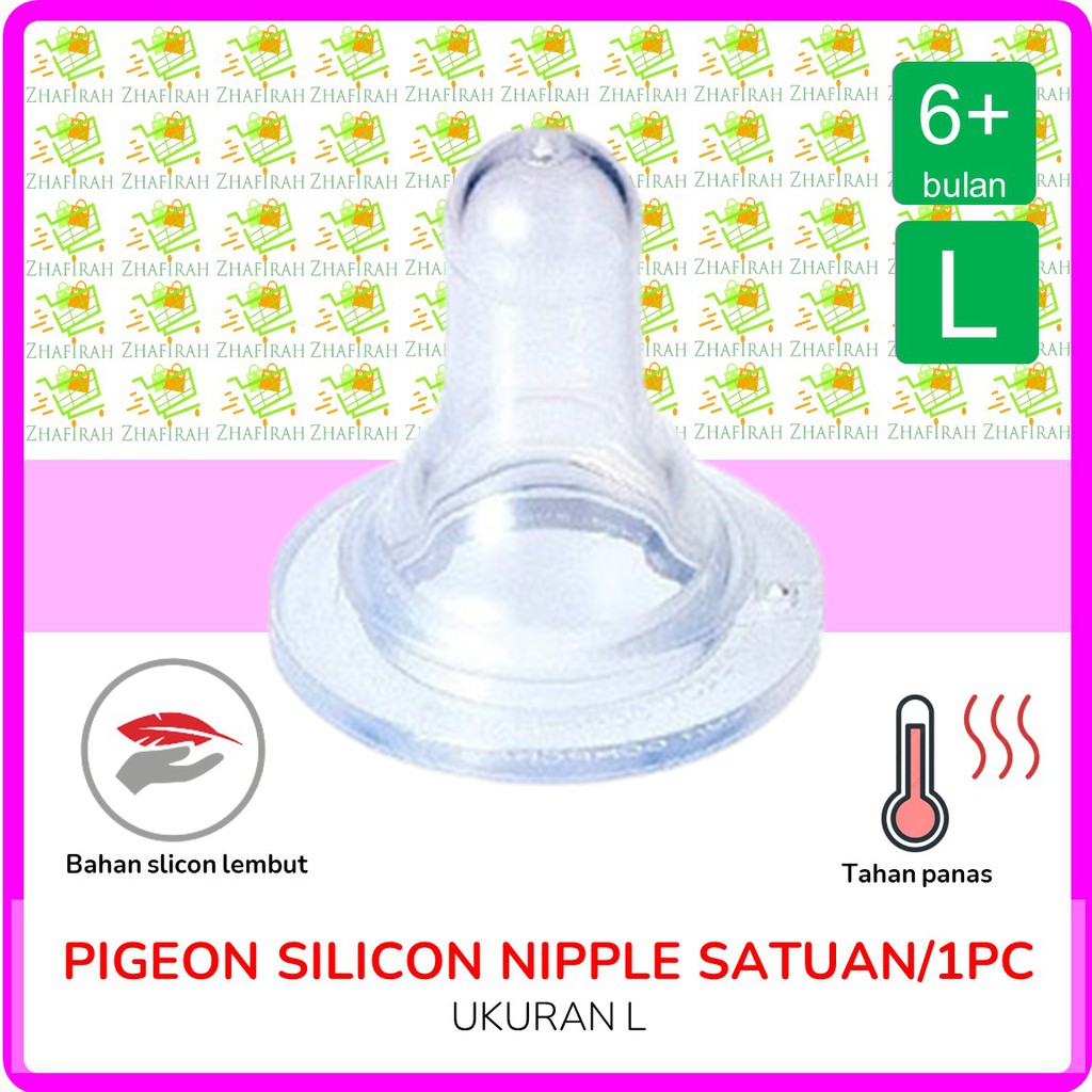 [TERLARIS] Pigeon Silicon Nipple Standard ukuran S M L Dot Bayi Pigeon Silicon Standard ukuran S M L-3