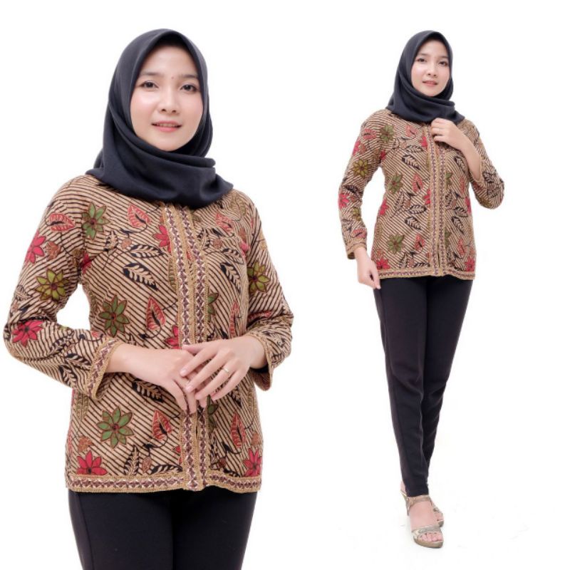 Baju Batik 2021/ Baju Batik Modern/ Batik Kimuno/ Atasan Wanita