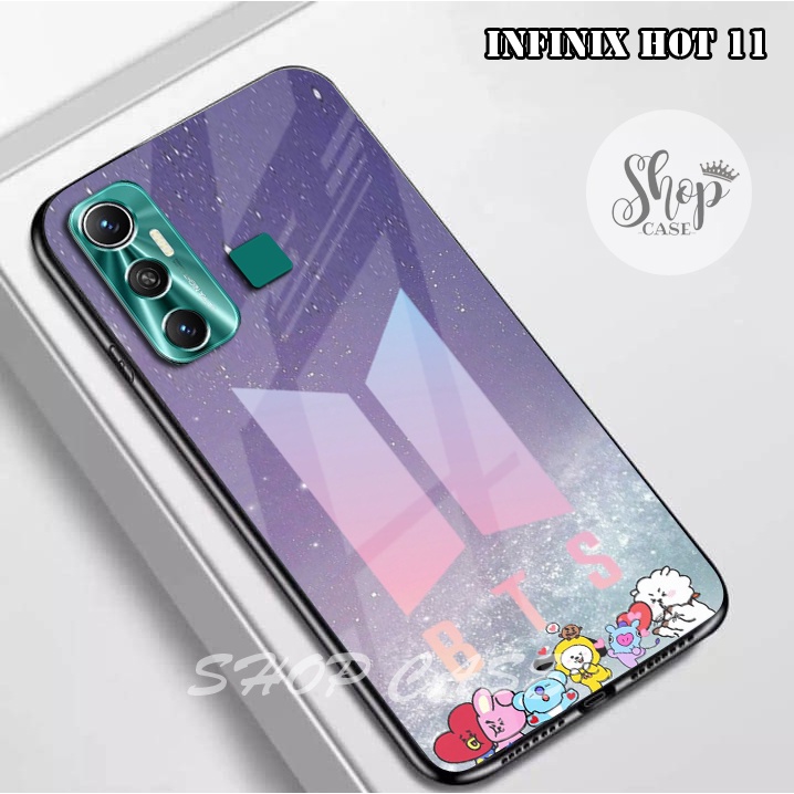 Softcase Glass Infinix Hot 11 - Case Infinix Hot 11 - Kesing Infinix Hot 11 - Casing Infinix Hot 11 